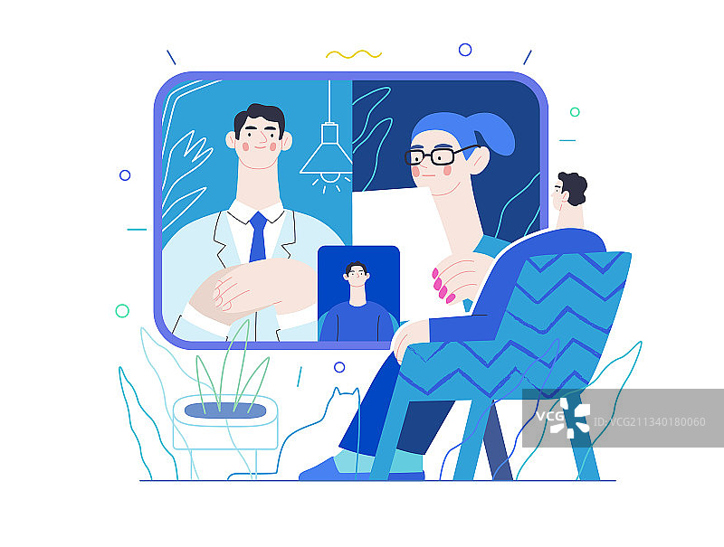 医疗视频会议——医疗保险图片素材