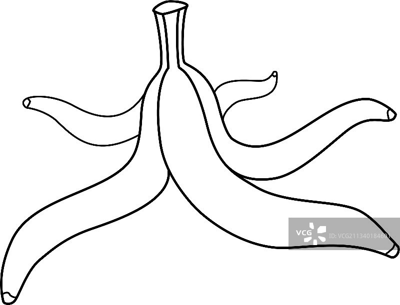 香蕉皮 - 线性图片素材