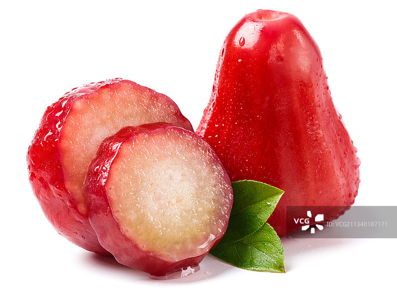 白底上摆放着海南莲雾图片素材