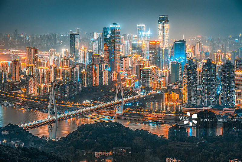 重庆渝中城市夜景图片素材