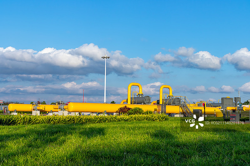 天然气.能源.春意.广角图片素材