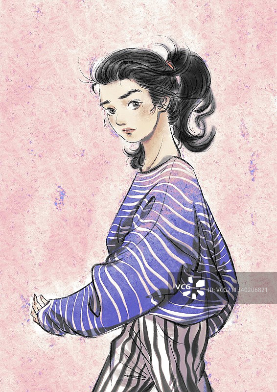 街拍女孩图片素材