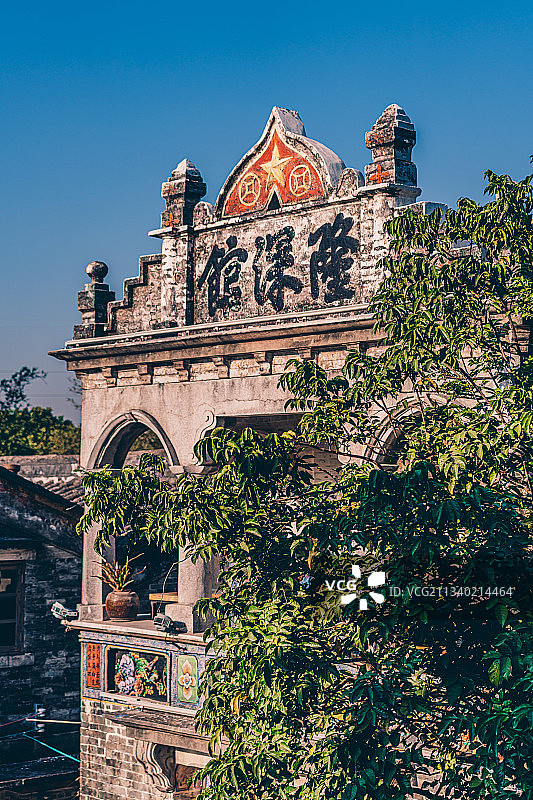 江门 台山  草坪里 巷子 老建筑图片素材