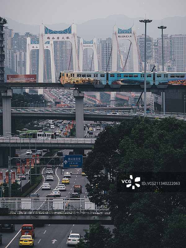 重庆轻轨图片素材