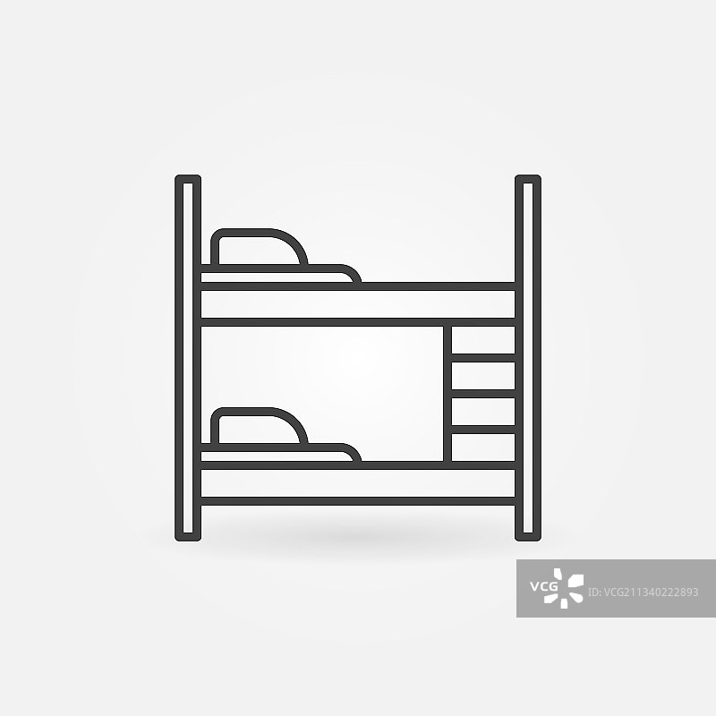 双层床细线概念图标图片素材