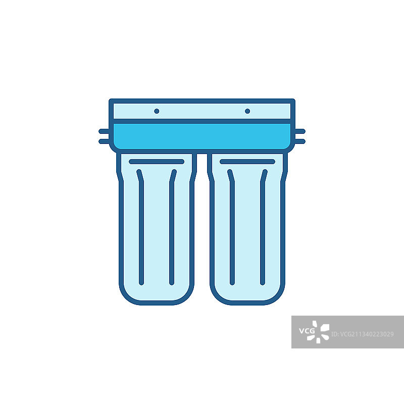 主线路滤水器概念彩色图标图片素材