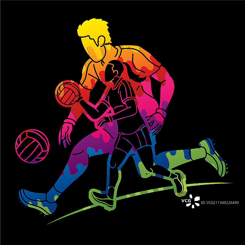 一群男女盖尔式足球运动员图片素材