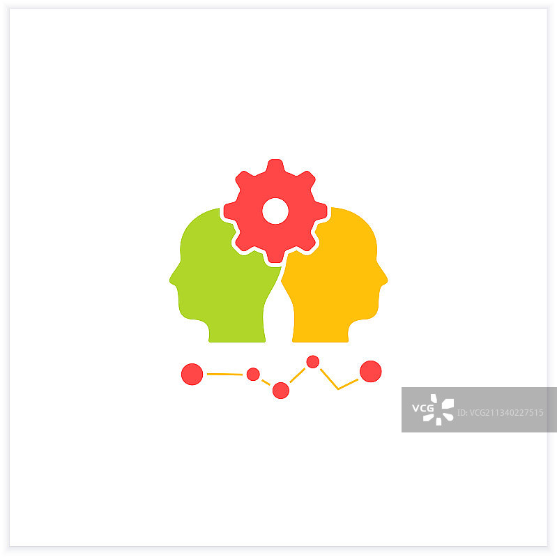 冲突管理扁平风格图标图片素材