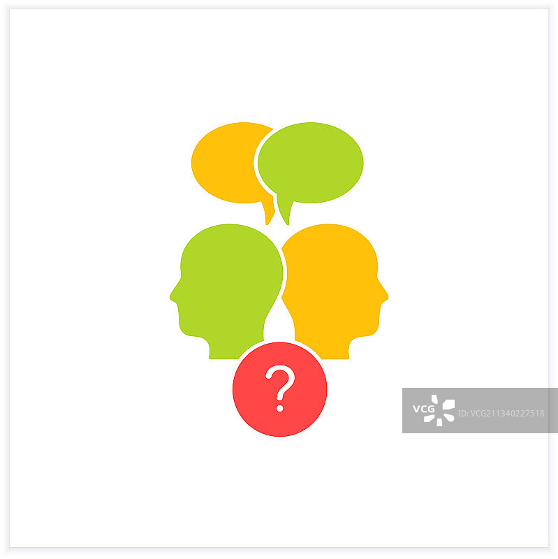 打开的对话框扁平图标图片素材