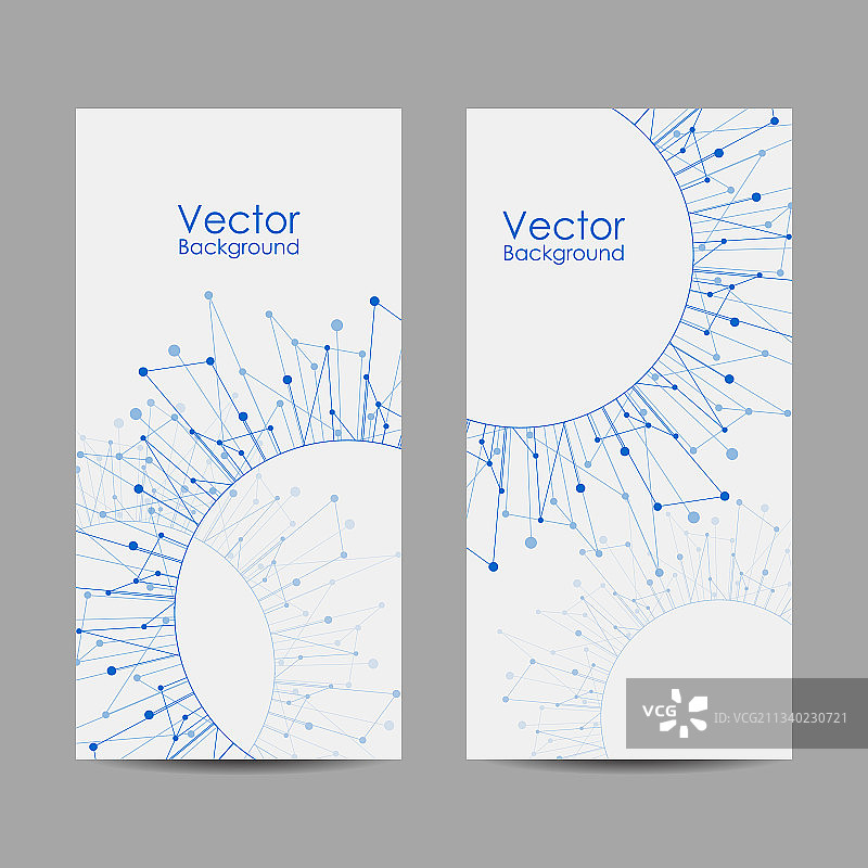 线条点阵连接banner图片素材