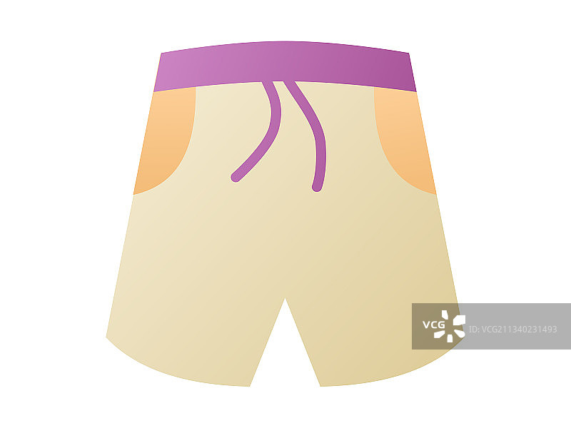 沙滩裤趣味短裤独立图标图片素材