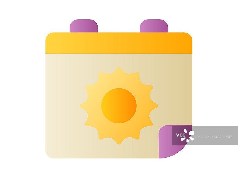 夏季日期时间独立图标图片素材