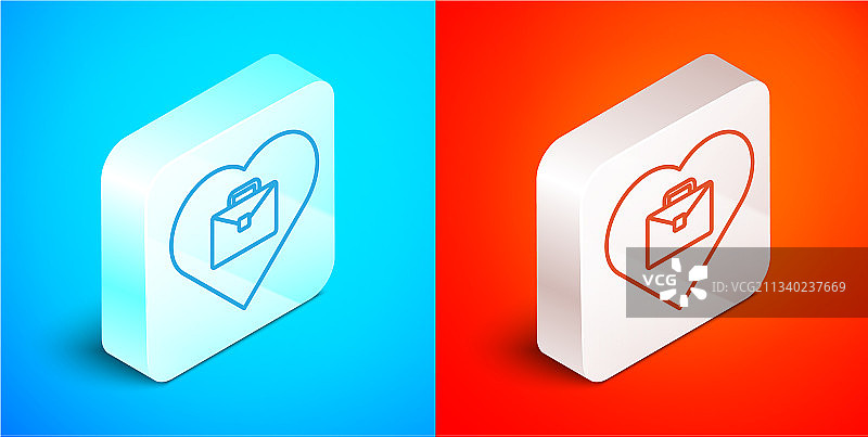 2.5D线条心形文本工作图标图片素材