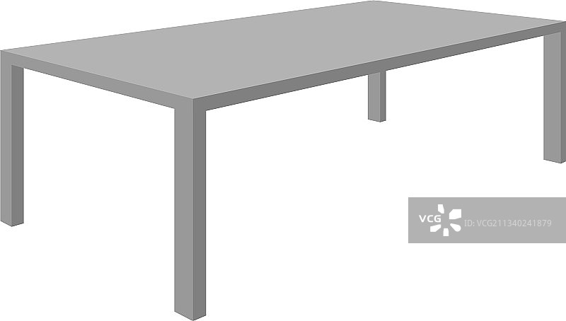 白色背景上的3D桌子图片素材