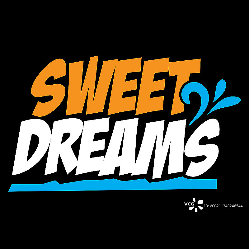 月光书法风格甜蜜梦境设计图片素材