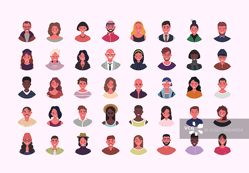 一组人物头像图片素材