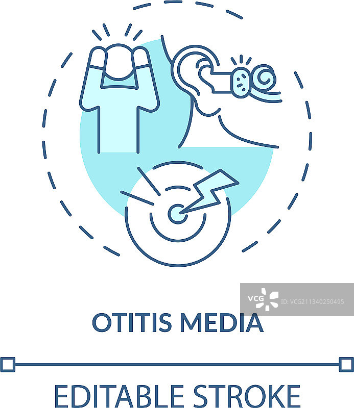 中耳炎概念图标图片素材