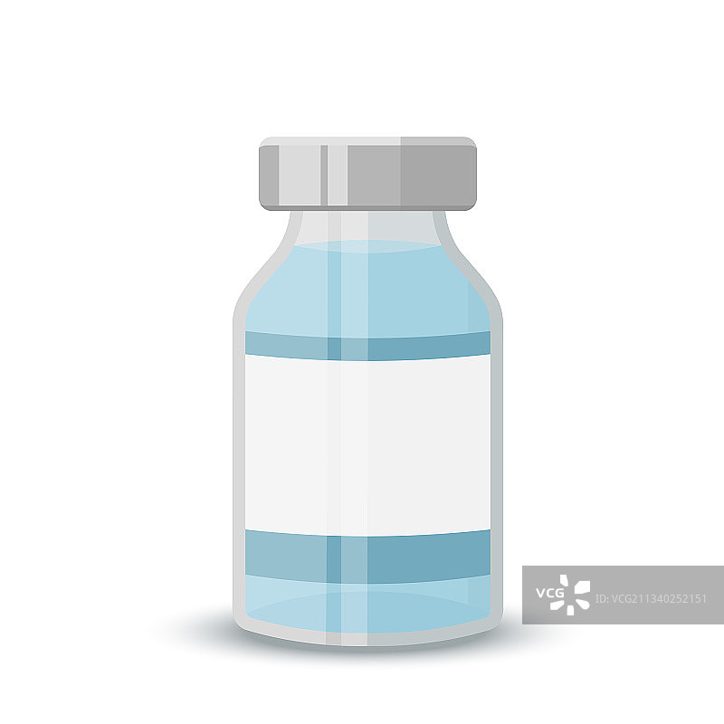 药瓶图标扁平风格医疗安瓿图片素材