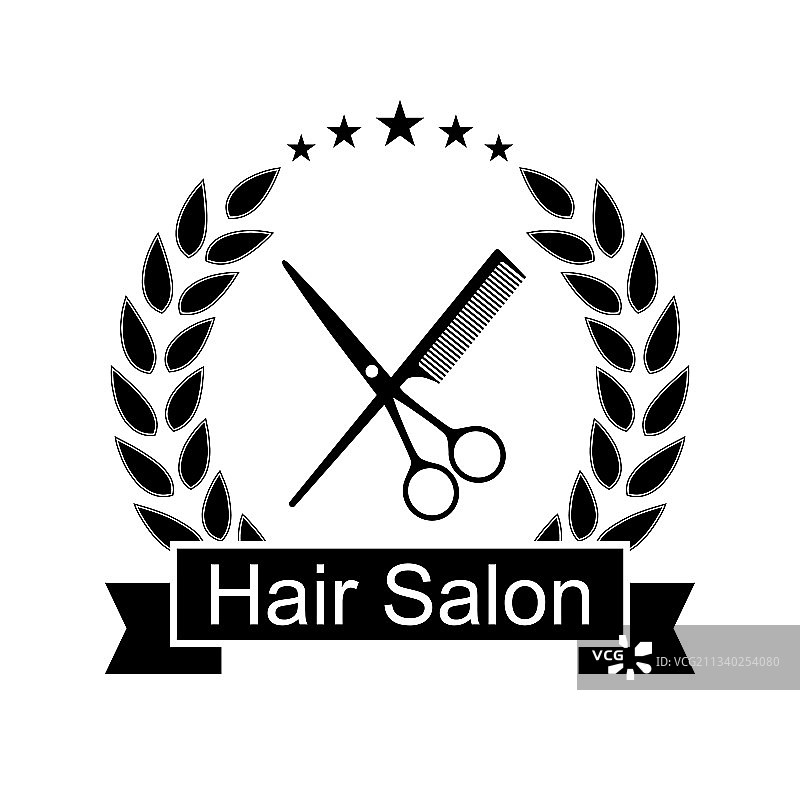 美发沙龙logo设计图片素材
