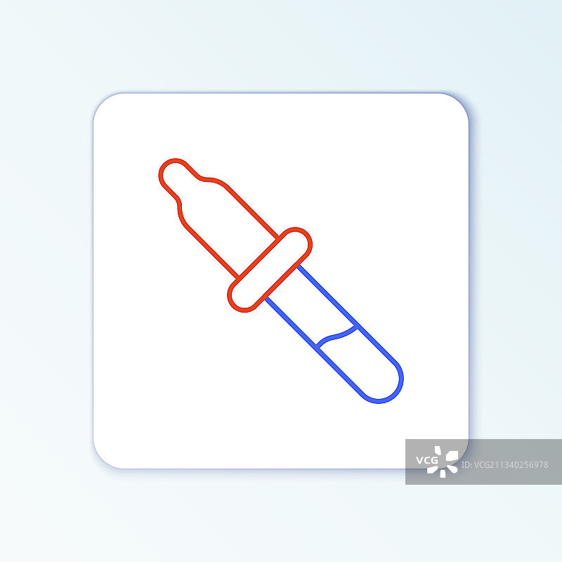 白色背景上的线条移液器图标图片素材