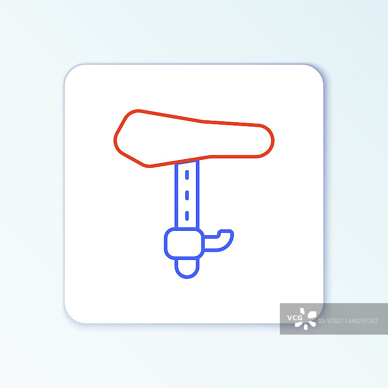 白色背景上的自行车座椅图标图片素材