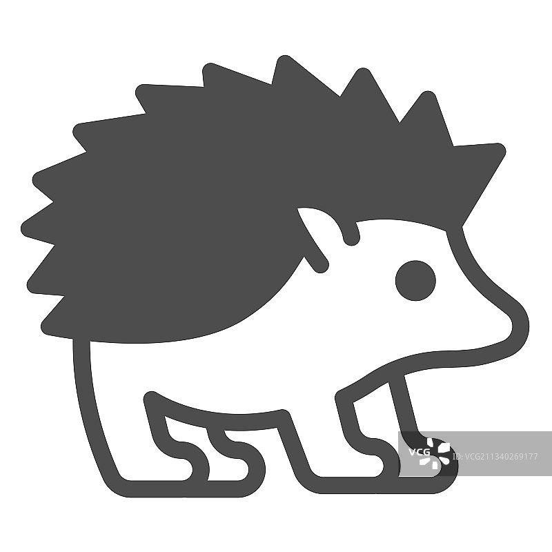 世界野生动物概念刺猬实体图标图片素材