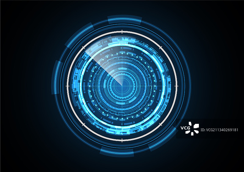 未来科技抽象雷达圆形背景图片素材