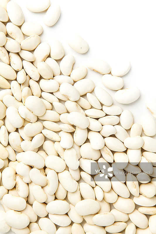 白底上的大白芸豆图片素材