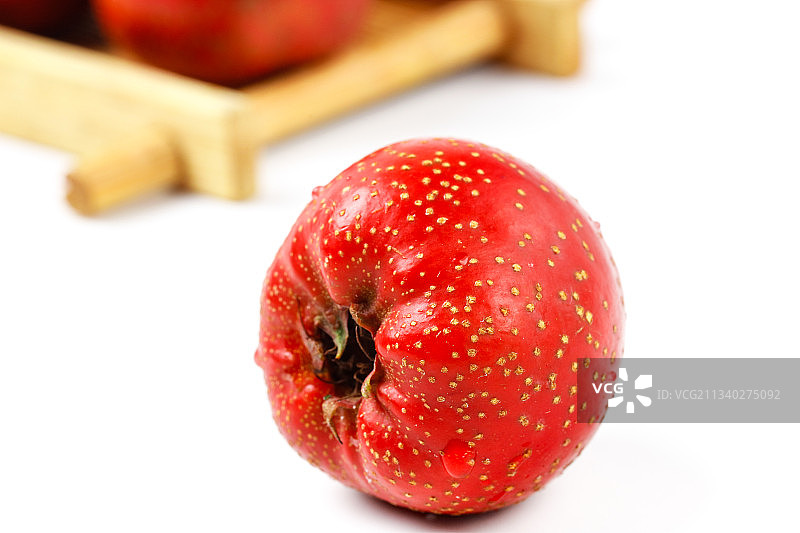 白底上的山楂果图片素材