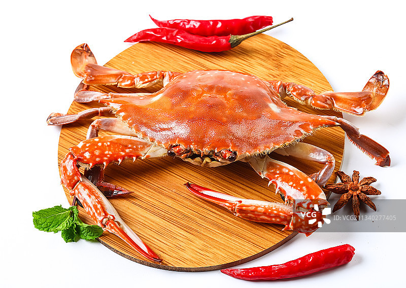 白底上放着海螃蟹图片素材