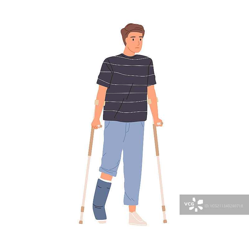 骨骼损伤或骨折年轻患者图片素材