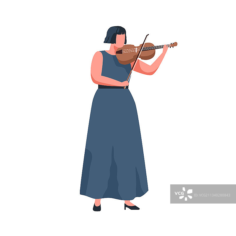 女音乐家拉小提琴图片素材