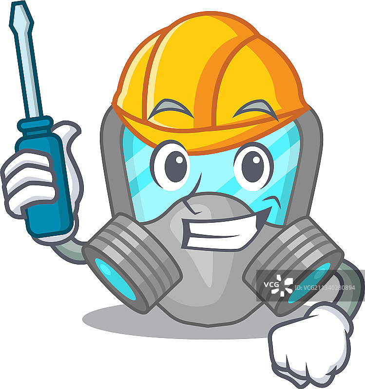 用作汽车的防毒面具卡通形象图片素材