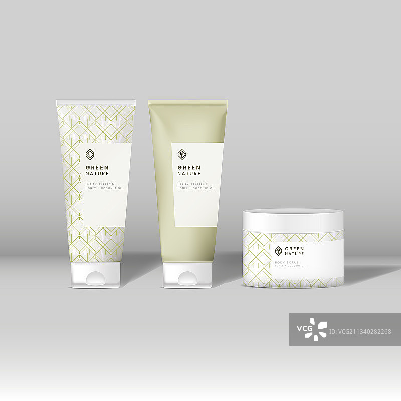 化妆品软管和罐子模型图片素材