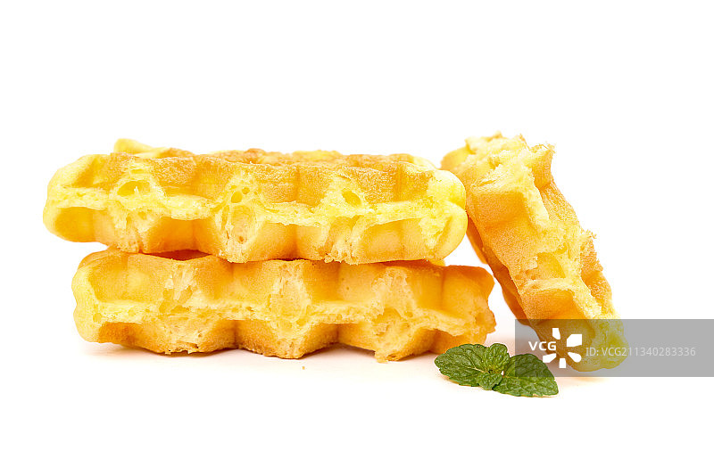 白底上的华夫饼干图片素材