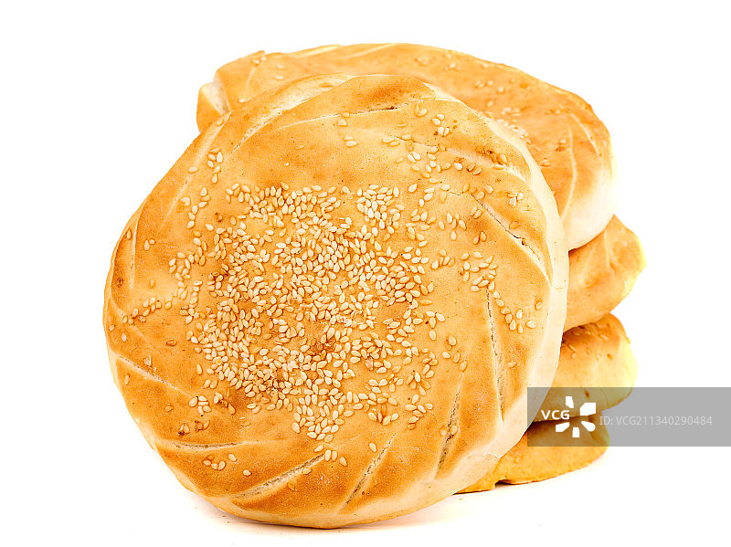 白底上放着烧饼图片素材