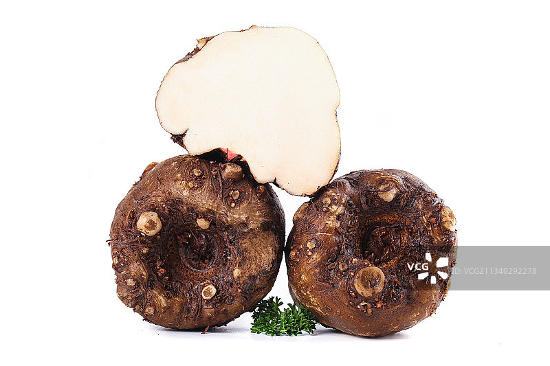白底上的生魔芋图片素材