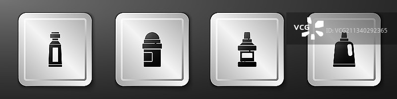 牙膏防汗剂除臭剂组合图片素材