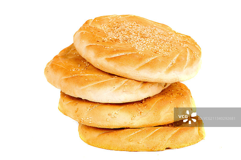 白底上放着烧饼图片素材