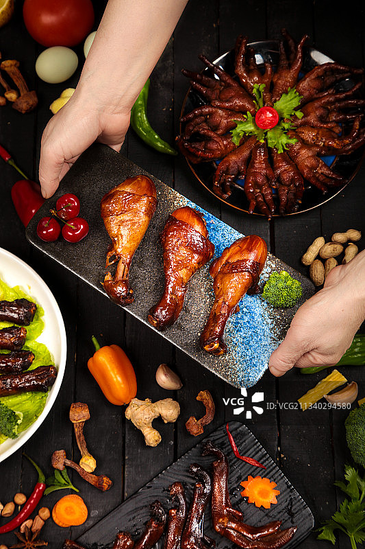 鸡腿背景纹理图片素材