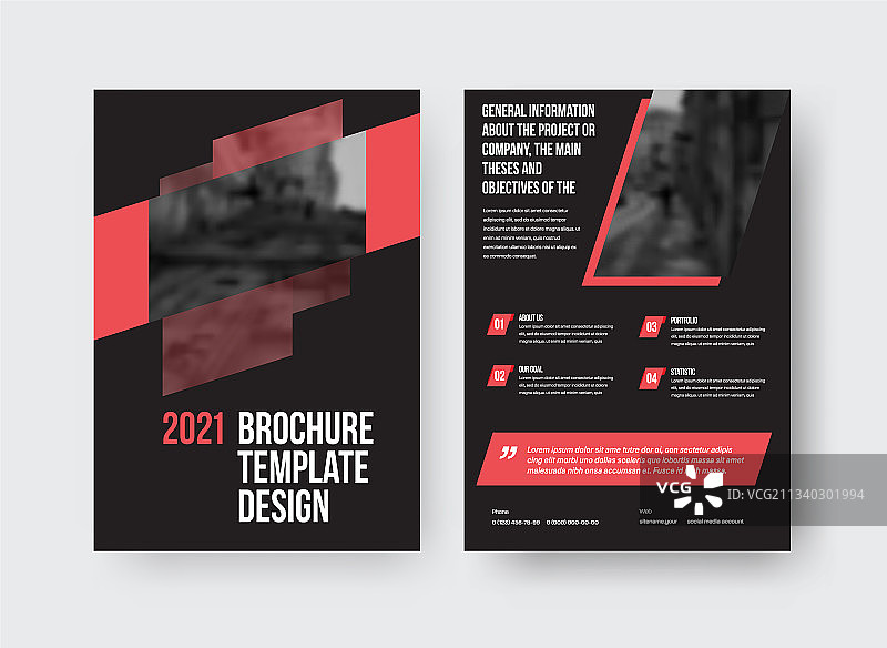 黑色创意设计宣传册模板图片素材