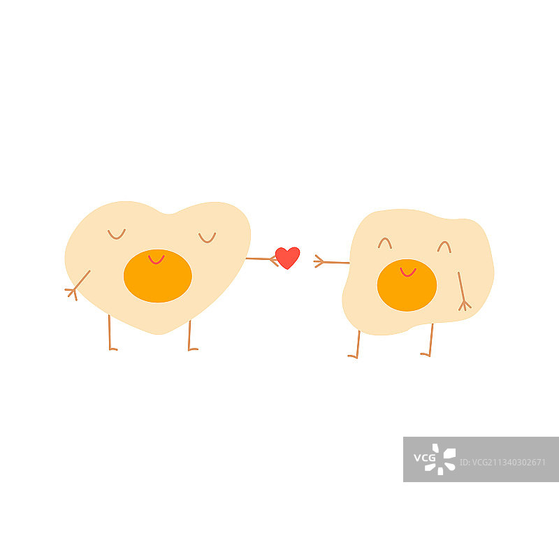 手绘风格的炒鸡蛋图片素材