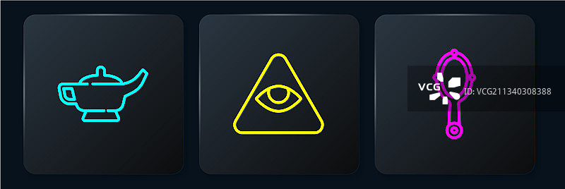 魔法神灯或阿拉丁手镜图片素材