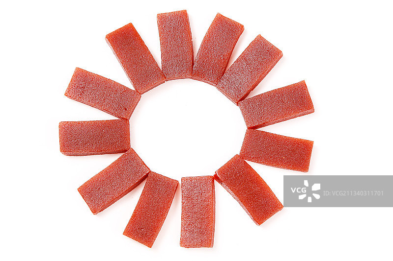 白底上的山楂糕图片素材