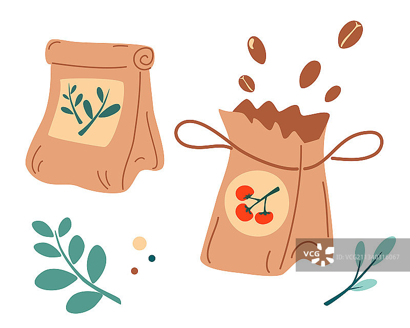 有机肥料种子包装套装图片素材