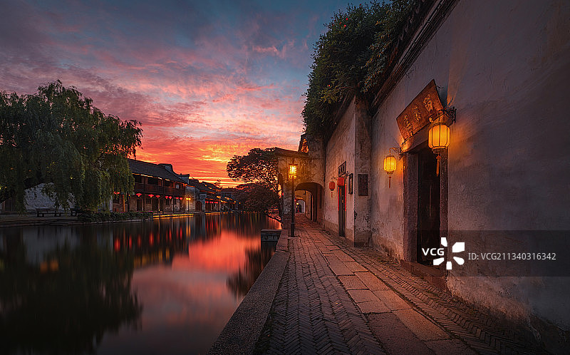 南浔百间楼暮光图片素材