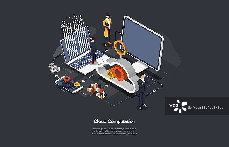 深色背景上的信息云图片素材