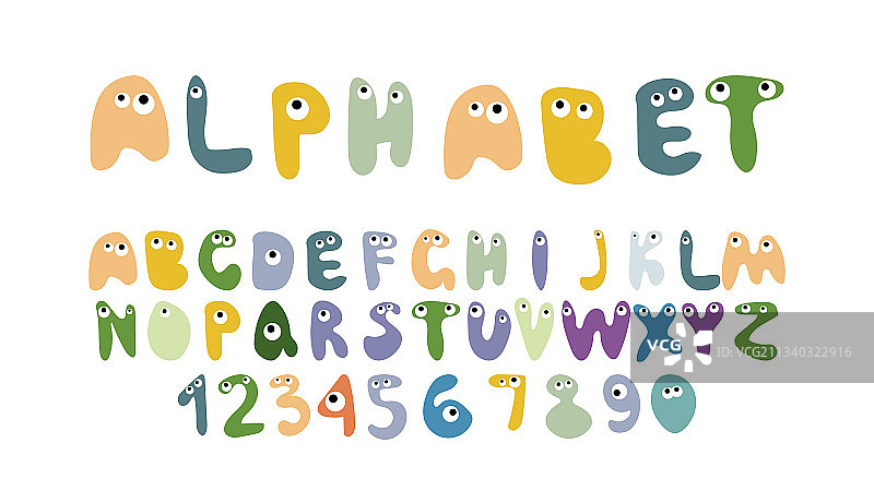 粗犷原始风格手绘字母图片素材