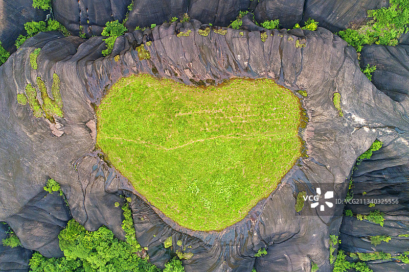 “丹霞之心”湖南省郴州市飞天山图片素材