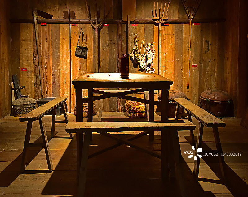 湖南郴州汝城县瑶畲风情园瑶畲民俗风情馆瑶族畲族文化展图片素材